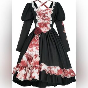 Black and Red Gothic Dress